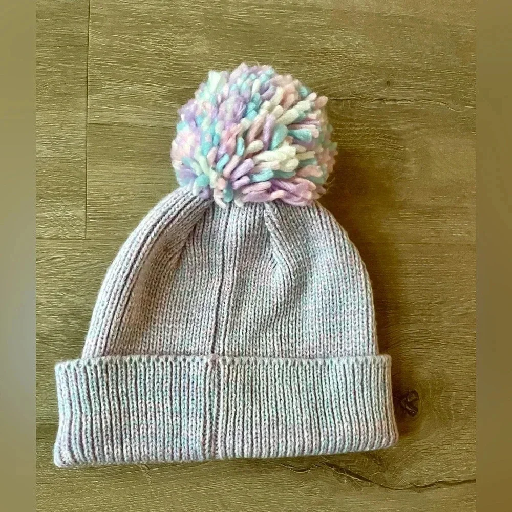 Nike Youth colorful Cuffed Pom Pom Beanie Hat Girls